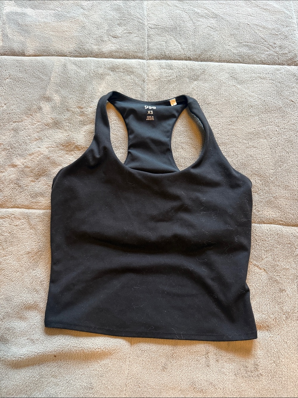DSG Black Racerback Crop Tank Top